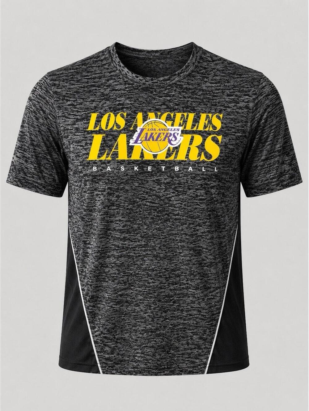 Los Angeles Lakers Unk Brand Gray Dri Fit T-Shirt Men’s Size Small
